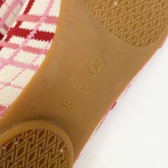 Vivaia Almond Toe Knotted Multi Colored Flats Size 40 - Picture 5 of 6